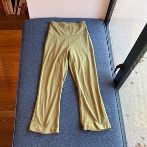 Lululemon:  Align Cropped Flare Leg Pant 23", Size 4, Bright Olive